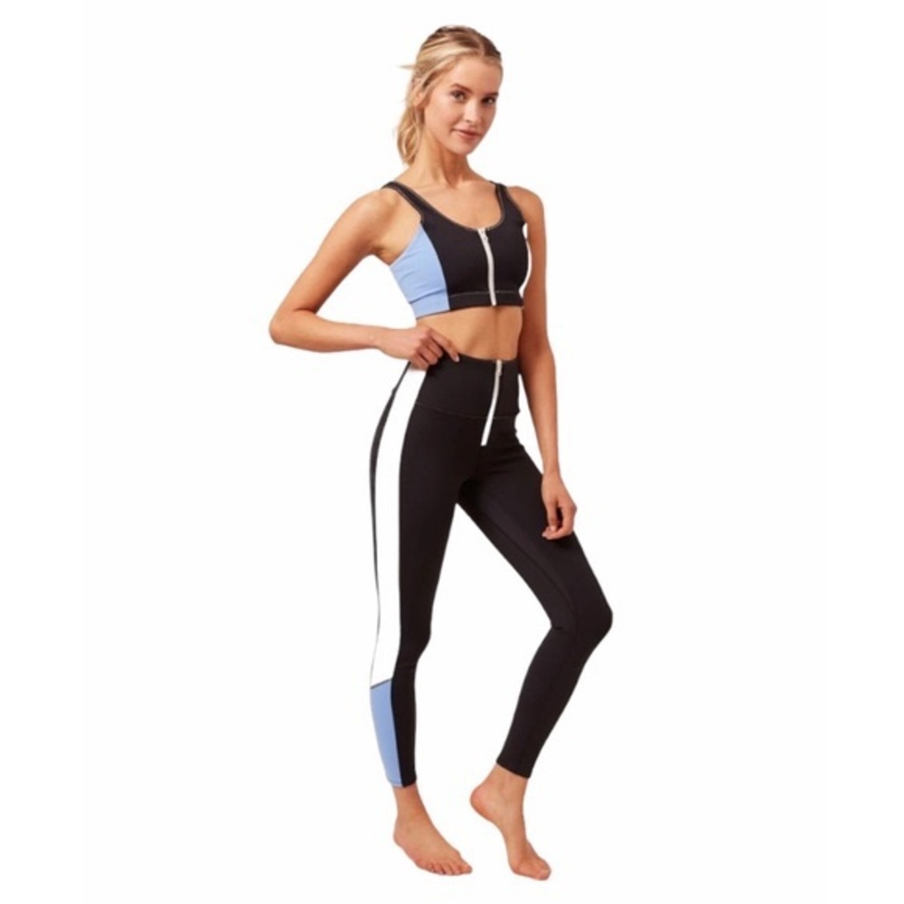 NWT Bandier x Solid & Striped Soleil Zip Front High Waisted Leggings